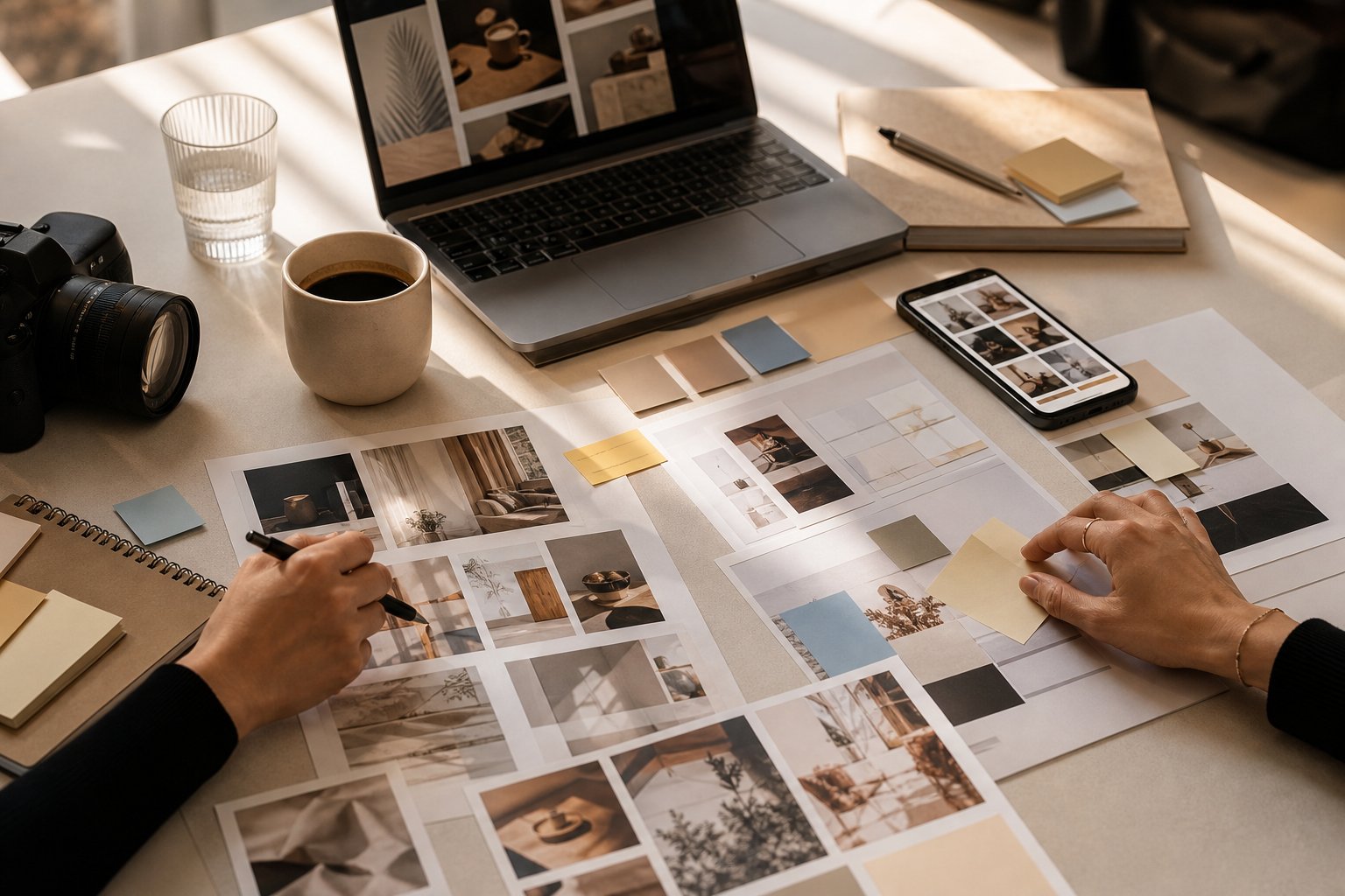 İçerik planlaması, storyboard ve sosyal medya strateji masası